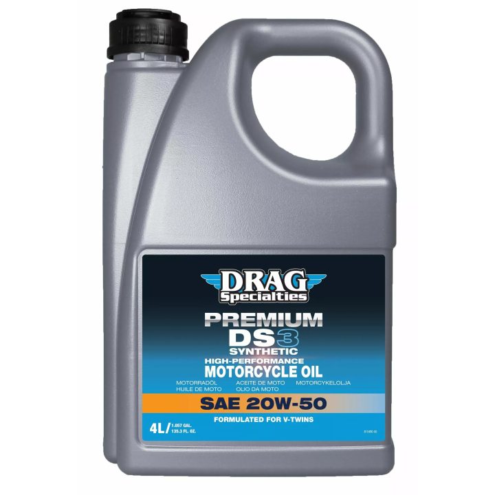 Aceite de motor sintético — 20W-50, 4 L (1.05 US gal.), JASO MA2