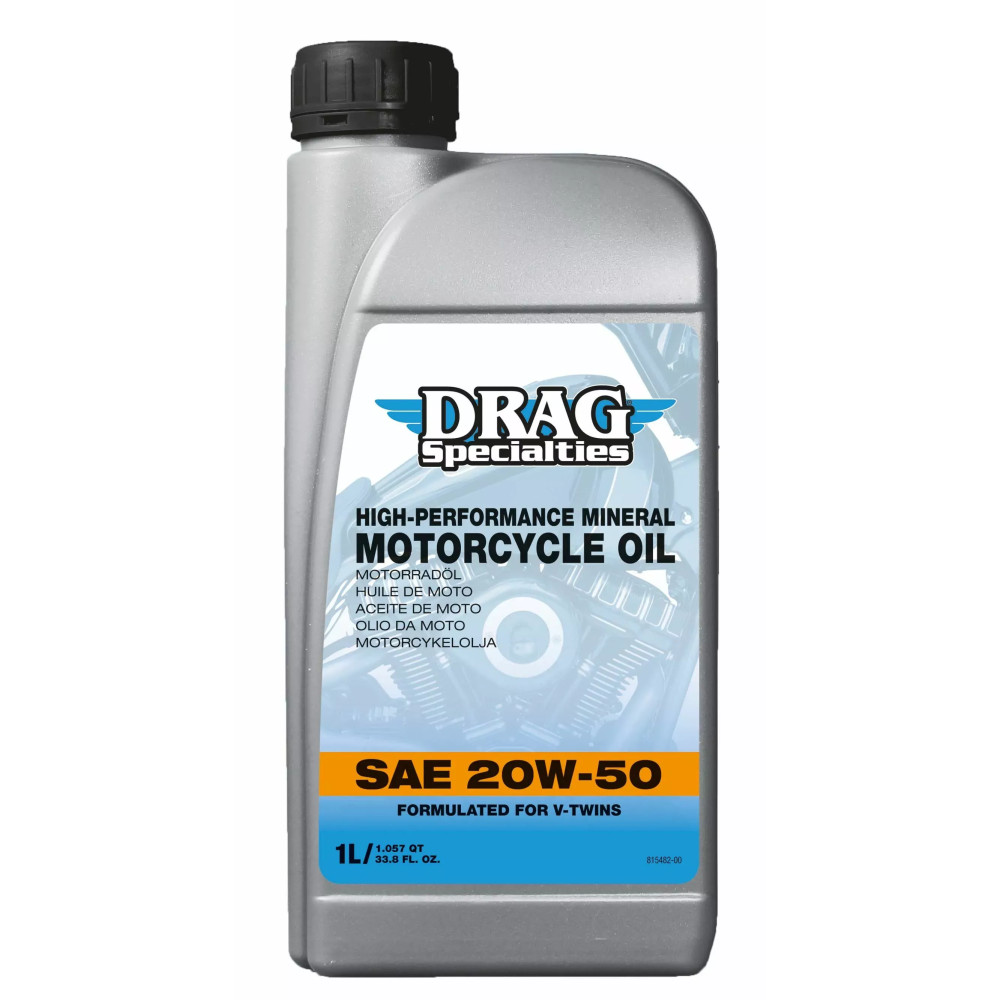 Mineral Engine Oil — 1 L (1.05 US qt), 20W-50, 4-Stroke