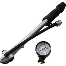 Hi-Pressure Shock Pump — 23 cm, rear shock, 0–30 psi, black/silver