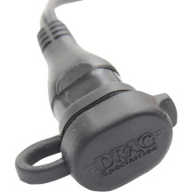 OptiMate™ cable permanente para batería O-01 — 20"/50 cm, 12 V, fusible 15 A, ojete 1/4" y M6