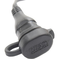 OptiMate™ cable permanente para batería O-01 — 20"/50 cm, 12 V, fusible 15 A, ojete 1/4" y M6