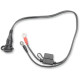 OptiMate™ Permanent Battery Lead O-01 — 20"/50cm, eyelet 1/4 & M6, 15A fuse, 12V, Black