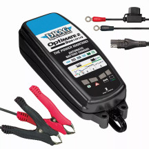 Drag Specialties Optimate 2 Duo EU Battery Charger — 12V, 2A, blue