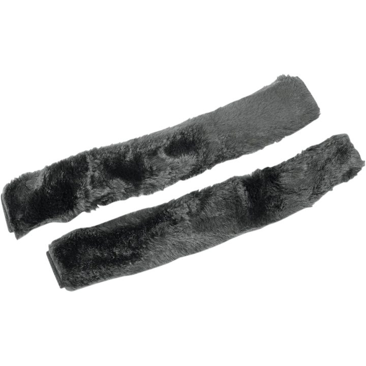 Plush Soft-Tie Cover — 12" length, 1-1/2" width, Black, Pair