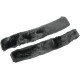 Plush Soft-Tie Cover — 12" length, 1-1/2" width, Black, Pair