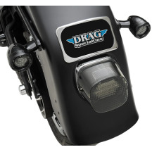 Montaje de placa de matrícula de radio pequeño estilo tres pernos — 4" H, 7" L, cromado, trasero