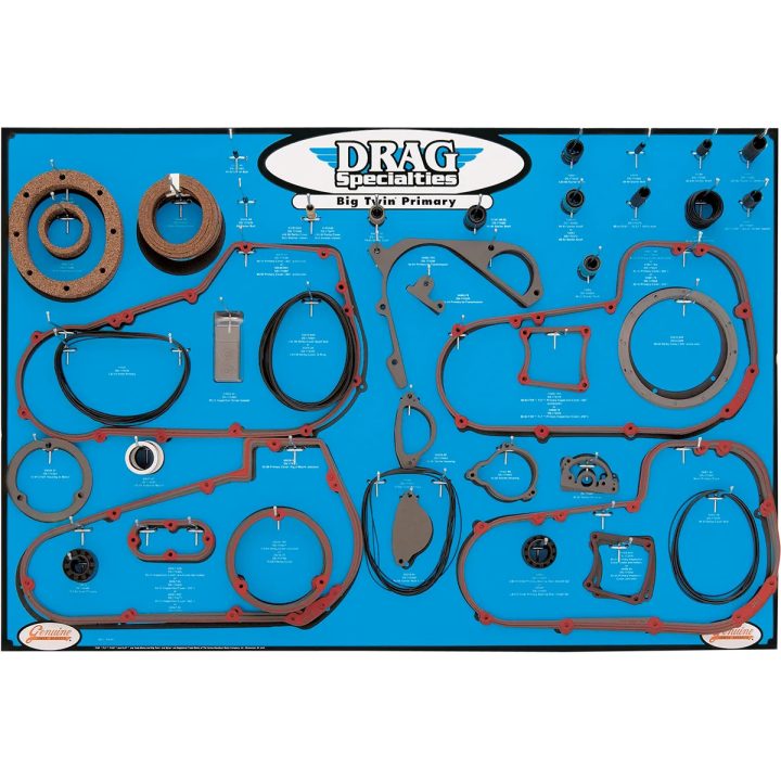 Expositor de empaques, sellos y juntas tóricas — 81 cm A x 122 cm An, 20 mm profundidad, Azul