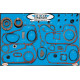 Expositor de empaques, sellos y juntas tóricas — 81 cm A x 122 cm An, 20 mm profundidad, Azul