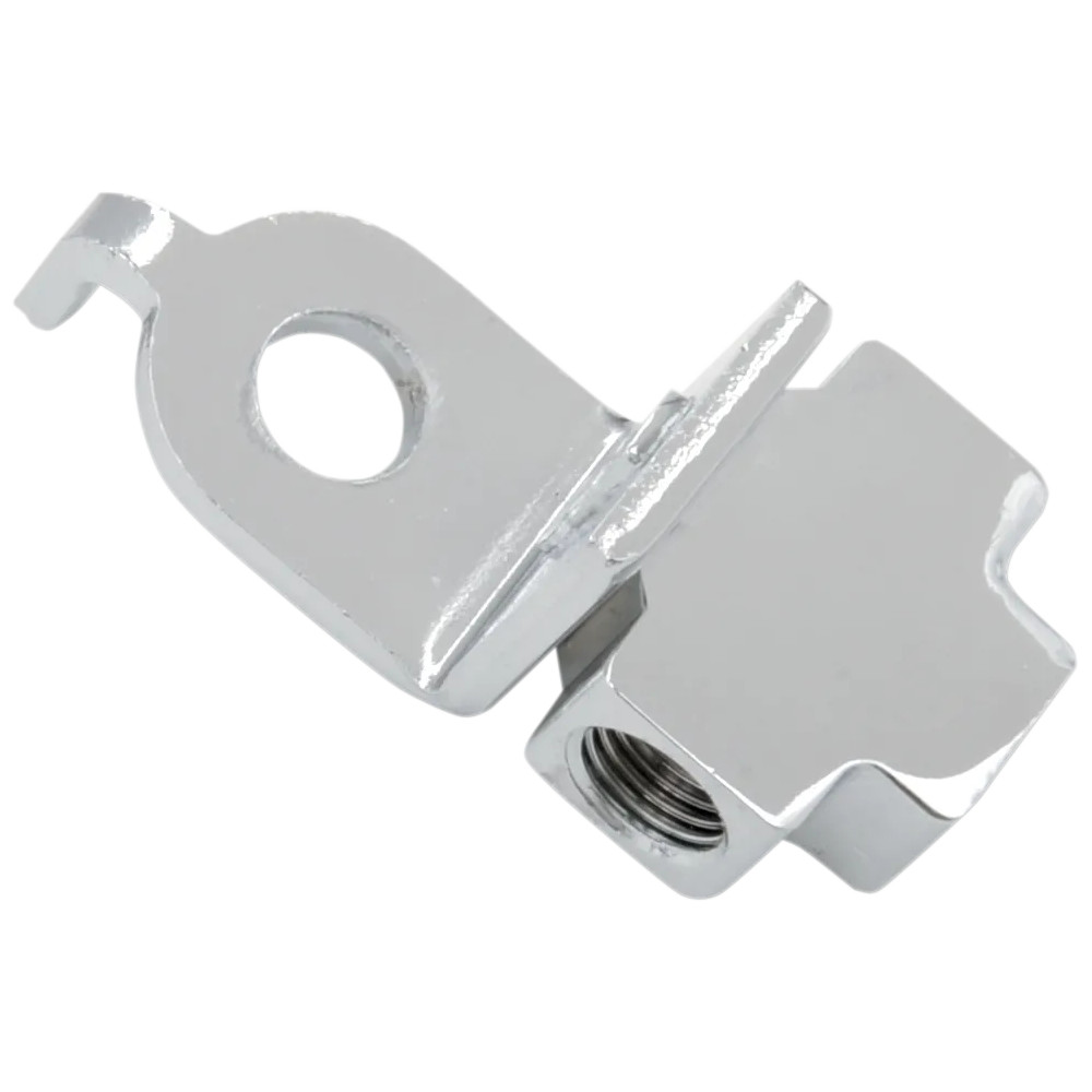 Brake Line T-Junction — front mount, chrome