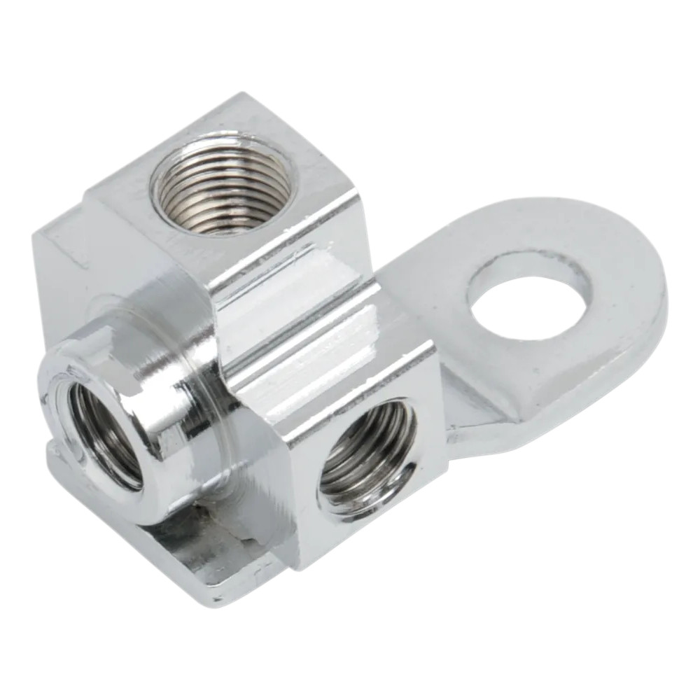 Brake Line T-Junction — Chrome, Rear