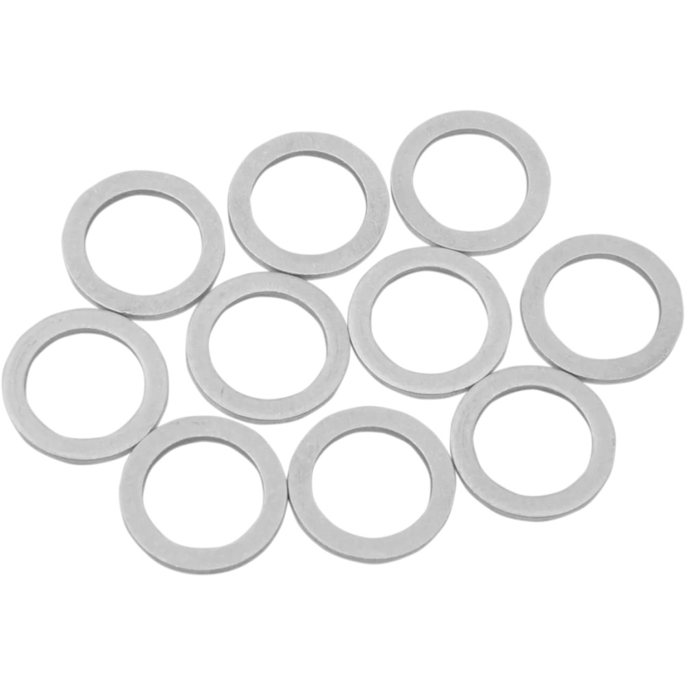 Aluminum Crush Washers — 11.1 mm (7/16"), brake crush, 10 pack, chrome
