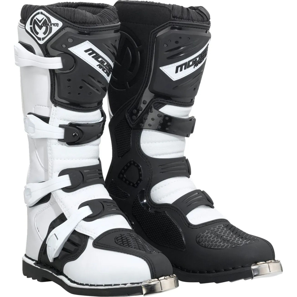 Qualifier Boots — US 12, Over-Calf, Black/White