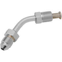 Chrome Steel Inverted Flare — -3 AN Male, 3/8-24 SAE Male, 45° bend