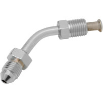 Chrome Steel Inverted Flare — -3 AN Male, 3/8-24 SAE Male, 45° bend