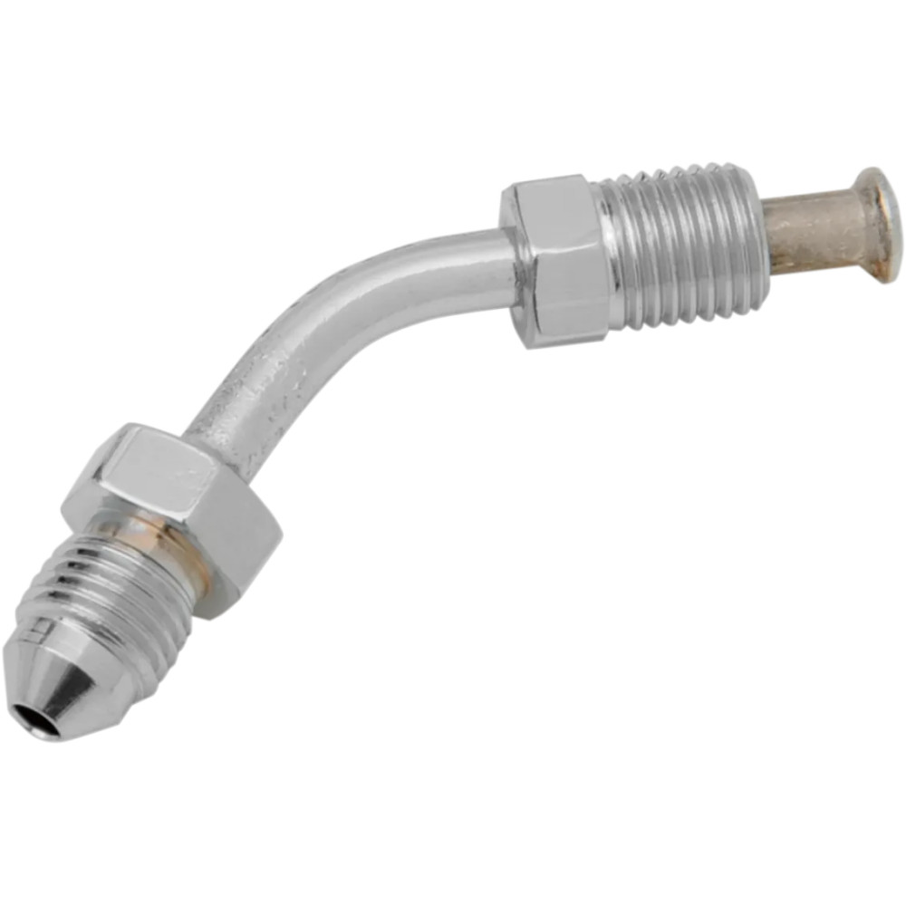 Chrome Steel Inverted Flare — -3 AN Male, 3/8-24 SAE Male, 45° bend