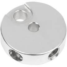 Chrome Steel Front Brake Junction — 3/8-24 SAE male, inverted flare