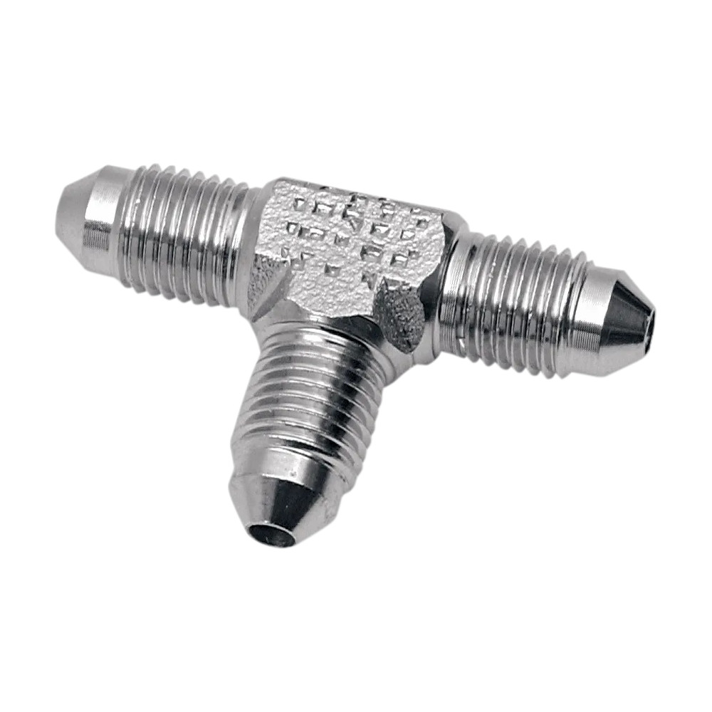 Chrome Steel Brake Line Fitting — -3 AN Male