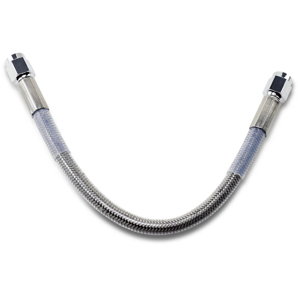 Universal Brake Line — 23 cm (9"), clear-coated, stainless steel