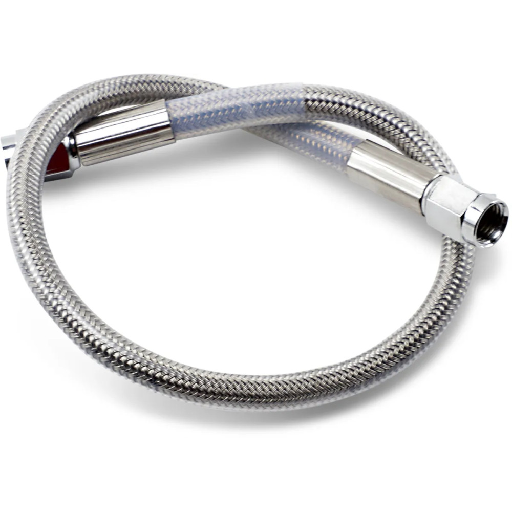 Universal Brake Line — 38 cm (15"), Silver, Clear-Coated