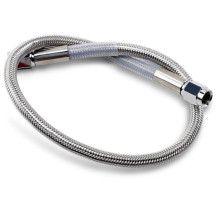Universal Brake Line — 43 cm (17"), Silver, Clear-Coated