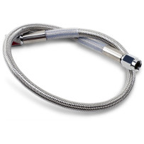 Universal Brake Line — 43 cm (17"), Silver, Clear-Coated