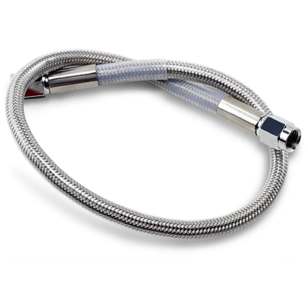 Universal Brake Line — 43 cm (17"), Silver, Clear-Coated