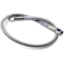 Universal Brake Line — 48.5 cm (19"), silver (clear-coated), front/rear