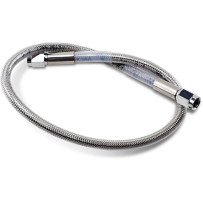 Universal Brake Line — 48.5 cm (19"), silver (clear-coated), front/rear