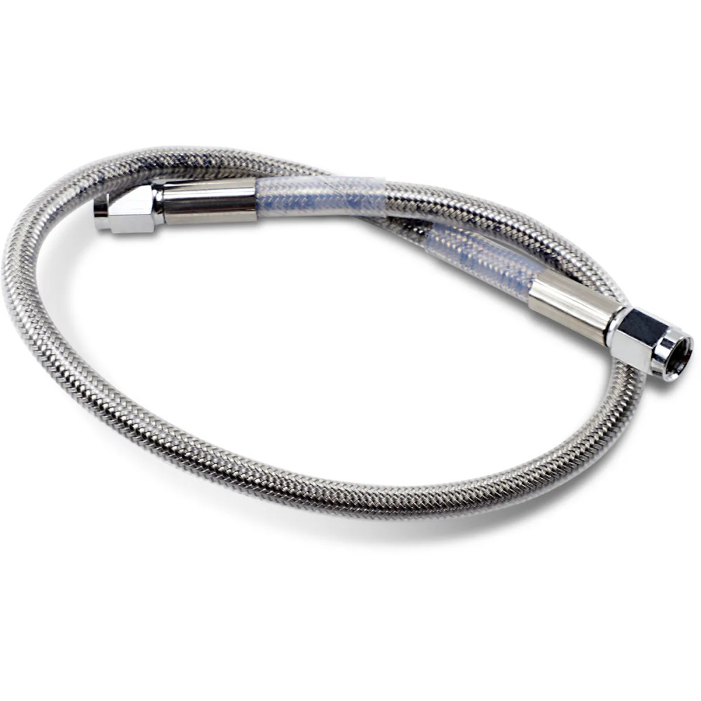Universal Brake Line — 48.5 cm (19"), silver (clear-coated), front/rear