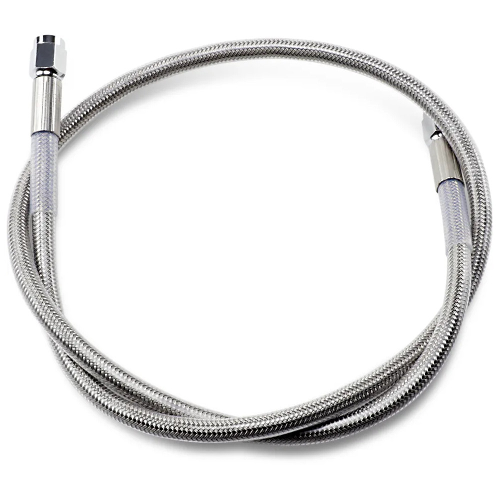 Universal Brake Line — 32" (81.5 cm), front/rear, silver clear-coated