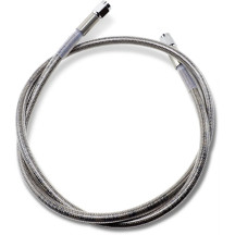 Universal Brake Line — 96.5 cm (38"), silver, clear-coated, stainless steel