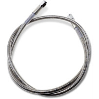Universal Brake Line — 96.5 cm (38"), silver, clear-coated, stainless steel