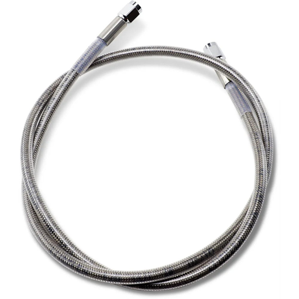 Universal Brake Line — 96.5 cm (38"), silver, clear-coated, stainless steel