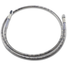 Universal Brake Line — 109 cm (43"), front/rear, stainless steel, clear-coated silver
