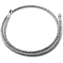 Universal Brake Line — 109 cm (43"), front/rear, stainless steel, clear-coated silver