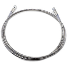 Universal Brake Line — 47" length, front/rear, silver, clear-coated