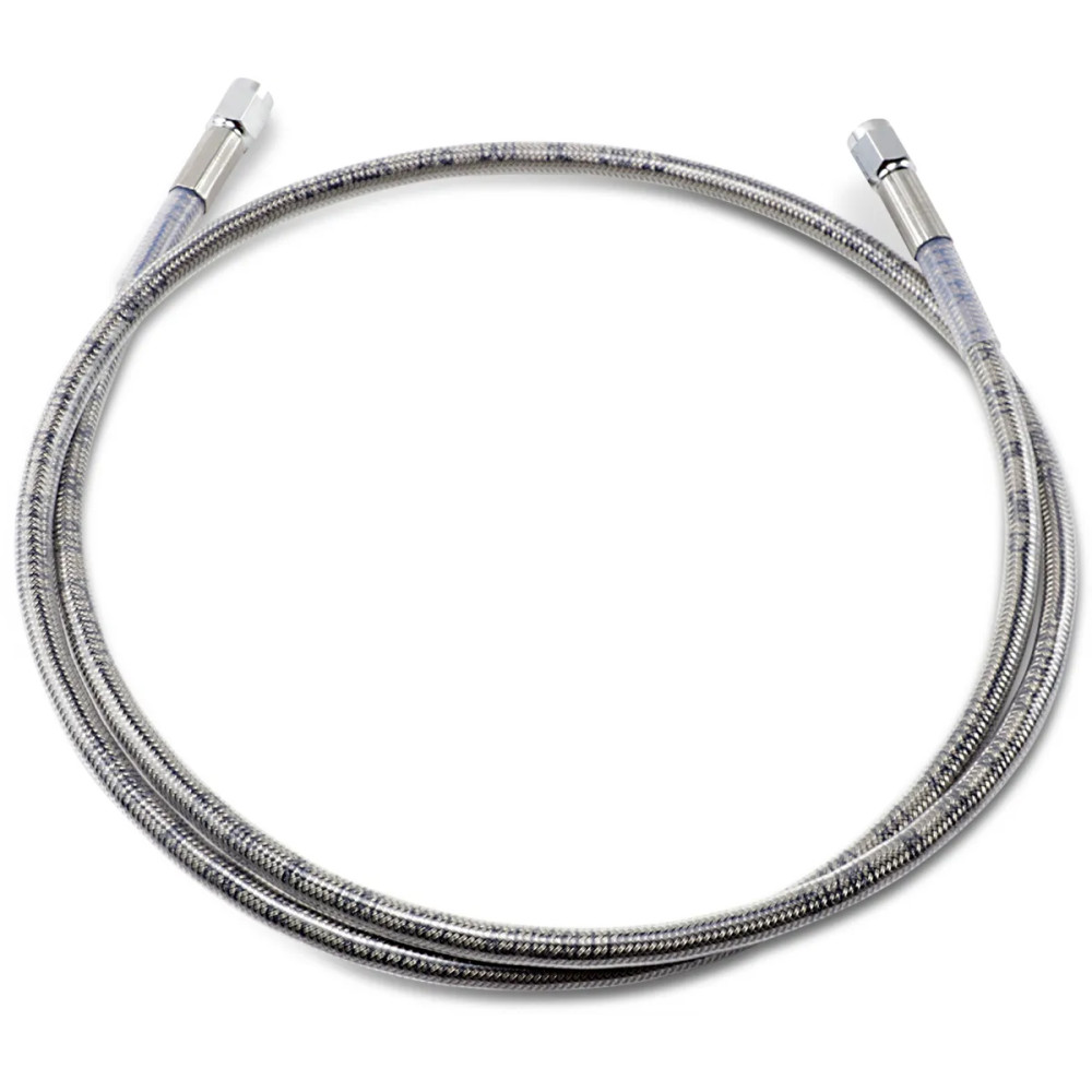 Universal Brake Line — 47" length, front/rear, silver, clear-coated