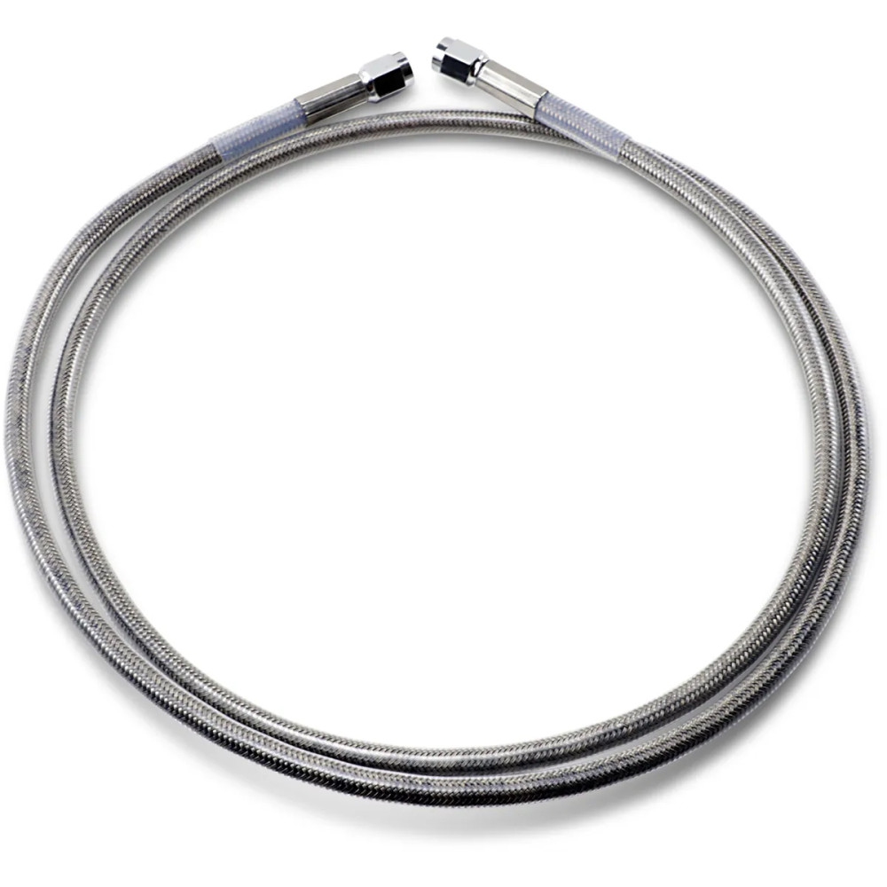 Universal Brake Line — 132 cm (52 in), clear-coated silver