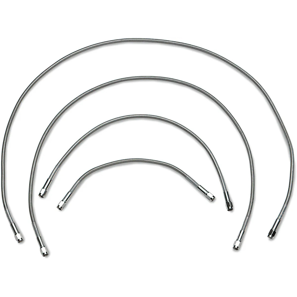 Universal Brake Line — 142 cm (56"), Silver, Clear-Coated, Front/Rear