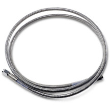 Universal Brake Line — 58", silver, clear-coated