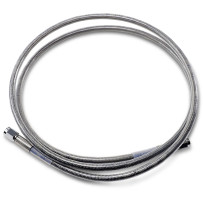 Universal Brake Line — 58", silver, clear-coated
