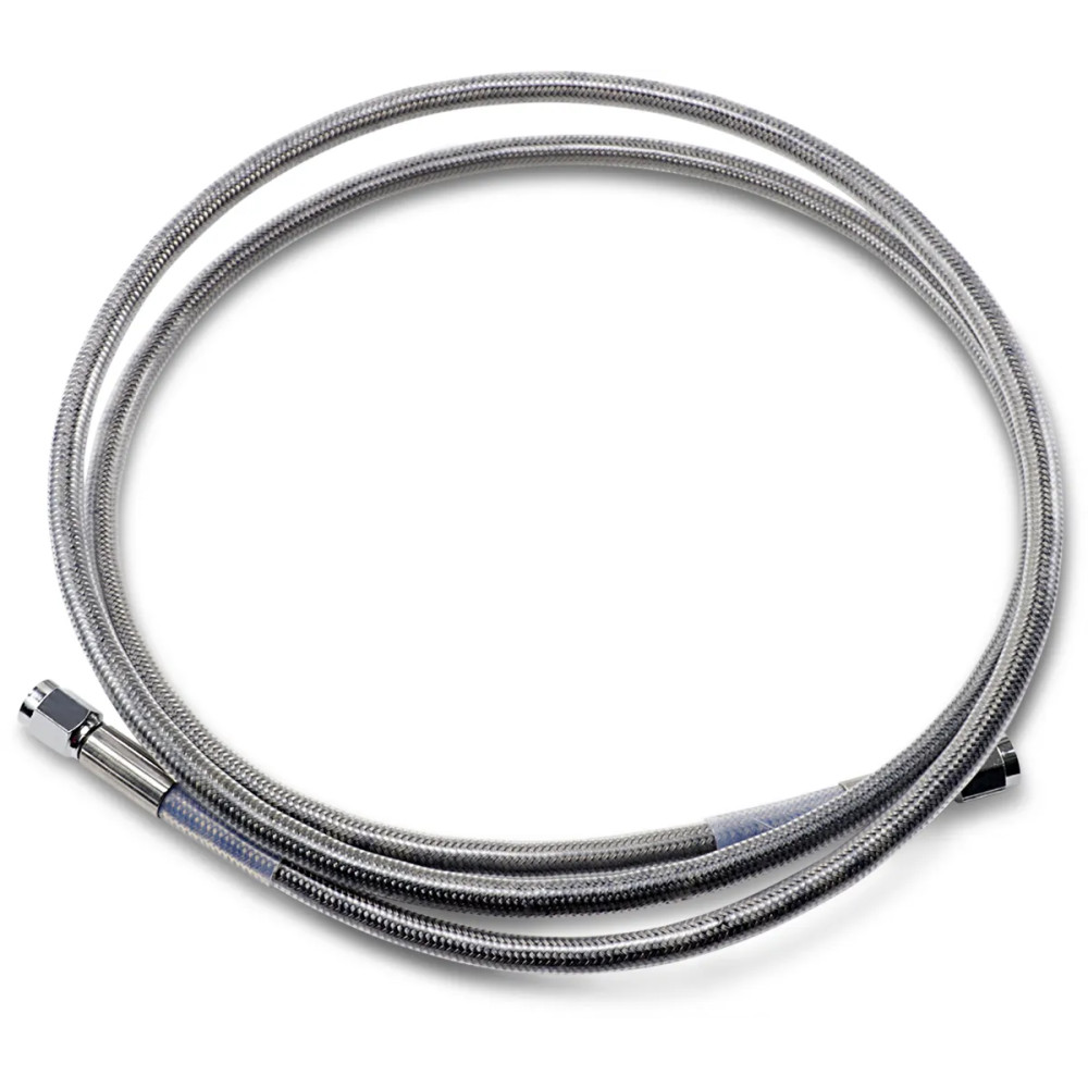 Universal Brake Line — 58", silver, clear-coated