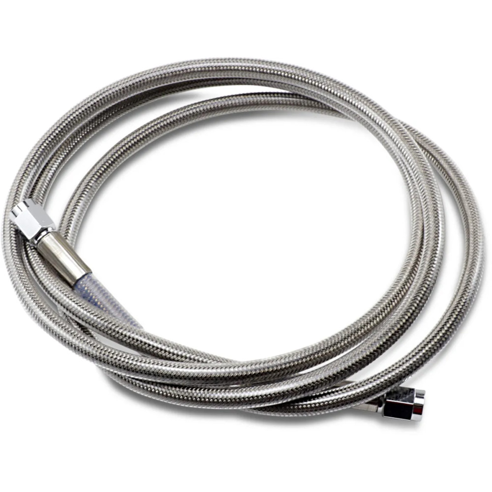 Universal Brake Line — 152.5 cm (60"), front/rear, silver, clear-coated