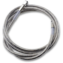 Universal Brake Line — 178 cm (70"), Silver, Clear-coated