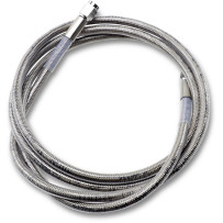 Universal Brake Line — 178 cm (70"), Silver, Clear-coated