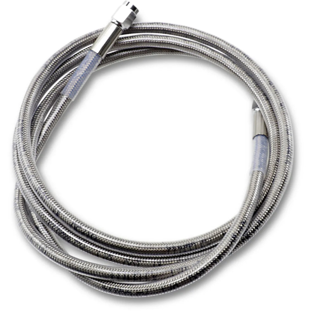 Universal Brake Line — 178 cm (70"), Silver, Clear-coated
