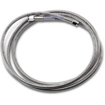 Universal Brake Line — 193 cm (76"), Front, Rear, Silver, clear-coated