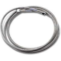 Universal Brake Line — 193 cm (76"), Front, Rear, Silver, clear-coated