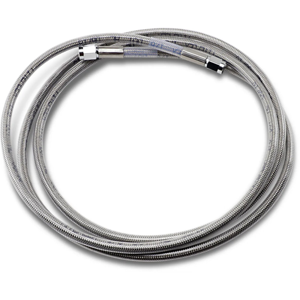 Universal Brake Line — 193 cm (76"), Front, Rear, Silver, clear-coated