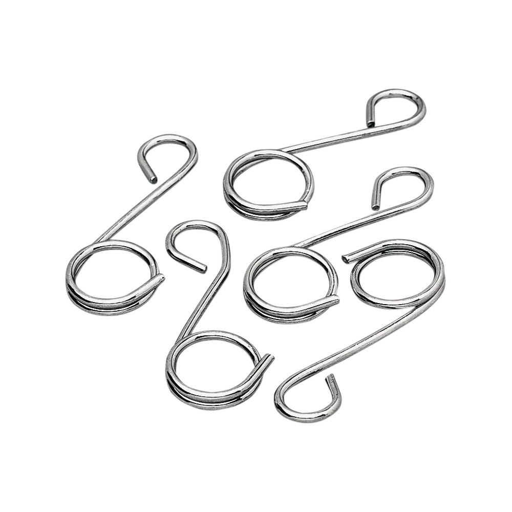 Wire Fuel Line Guides — 5 Pack, Silver